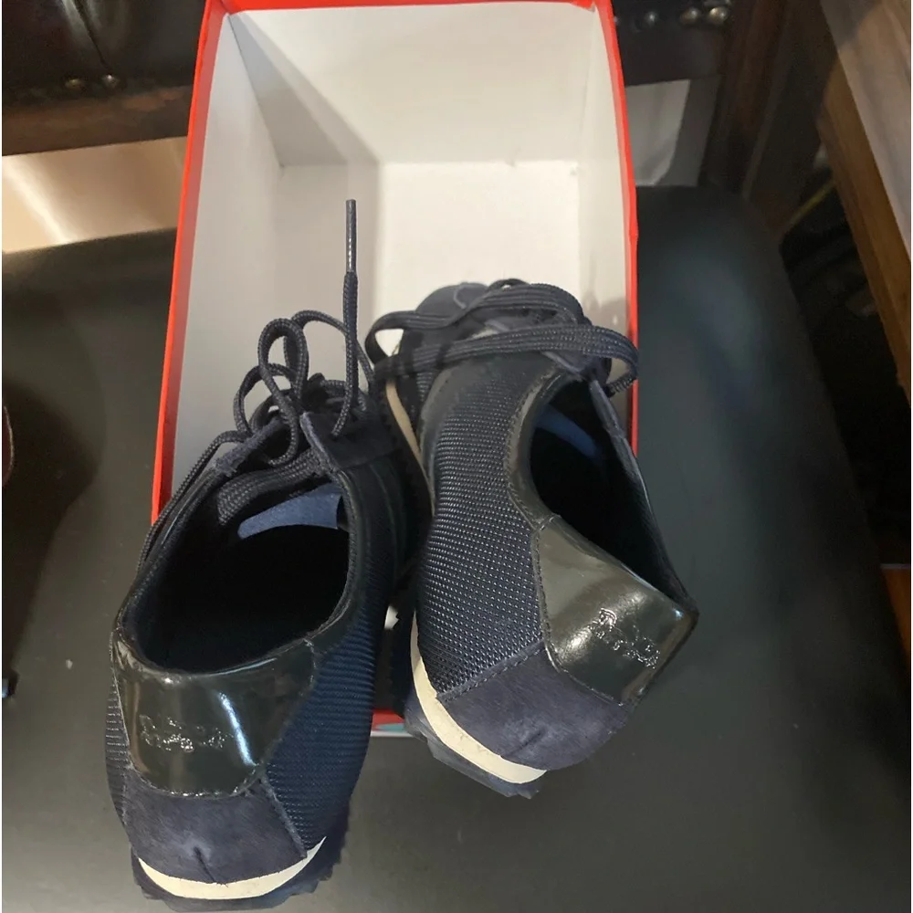 Navy blue coach sneakers. - Picture 2 of 9